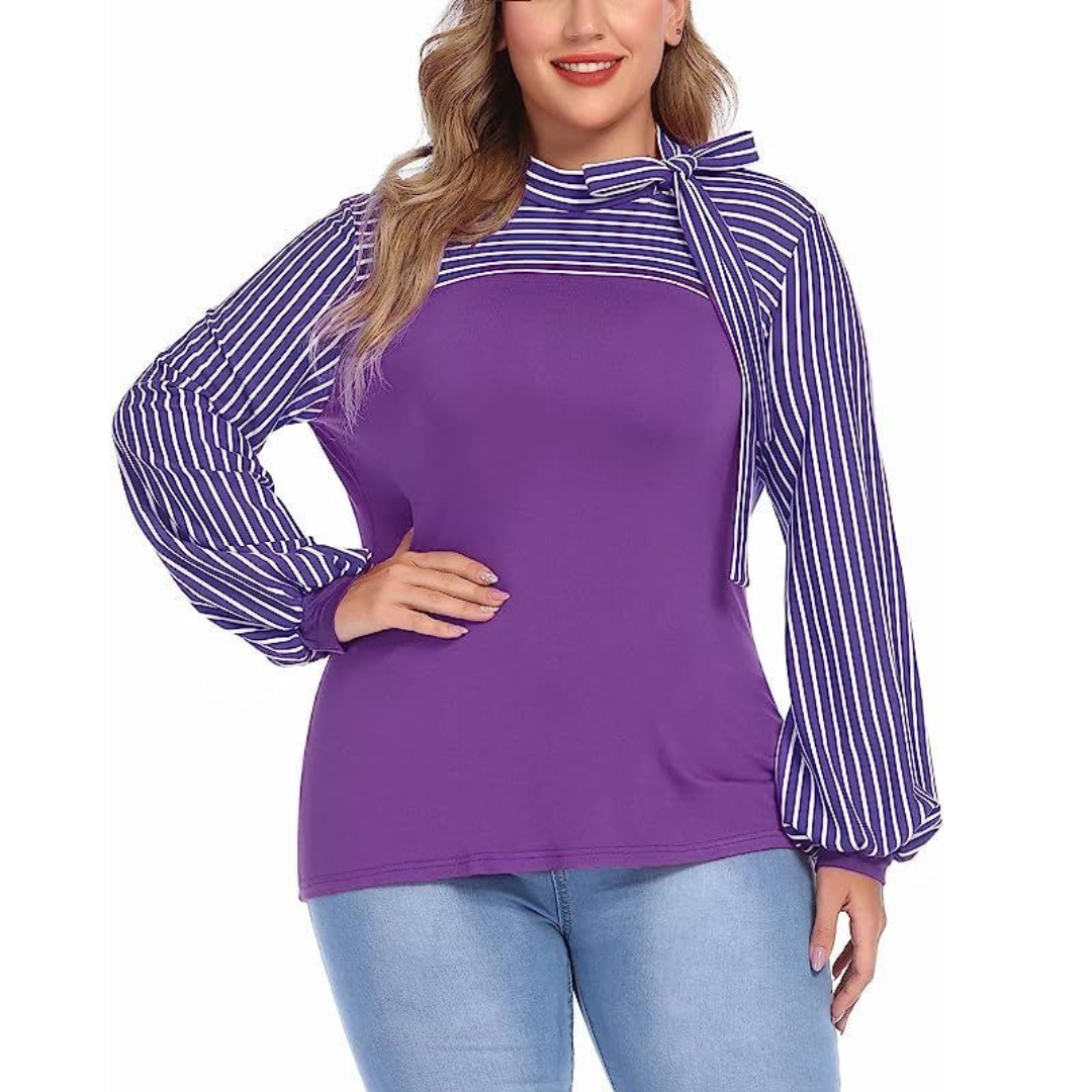 Tie Knot Flounce Sleeve Curve Top XD21