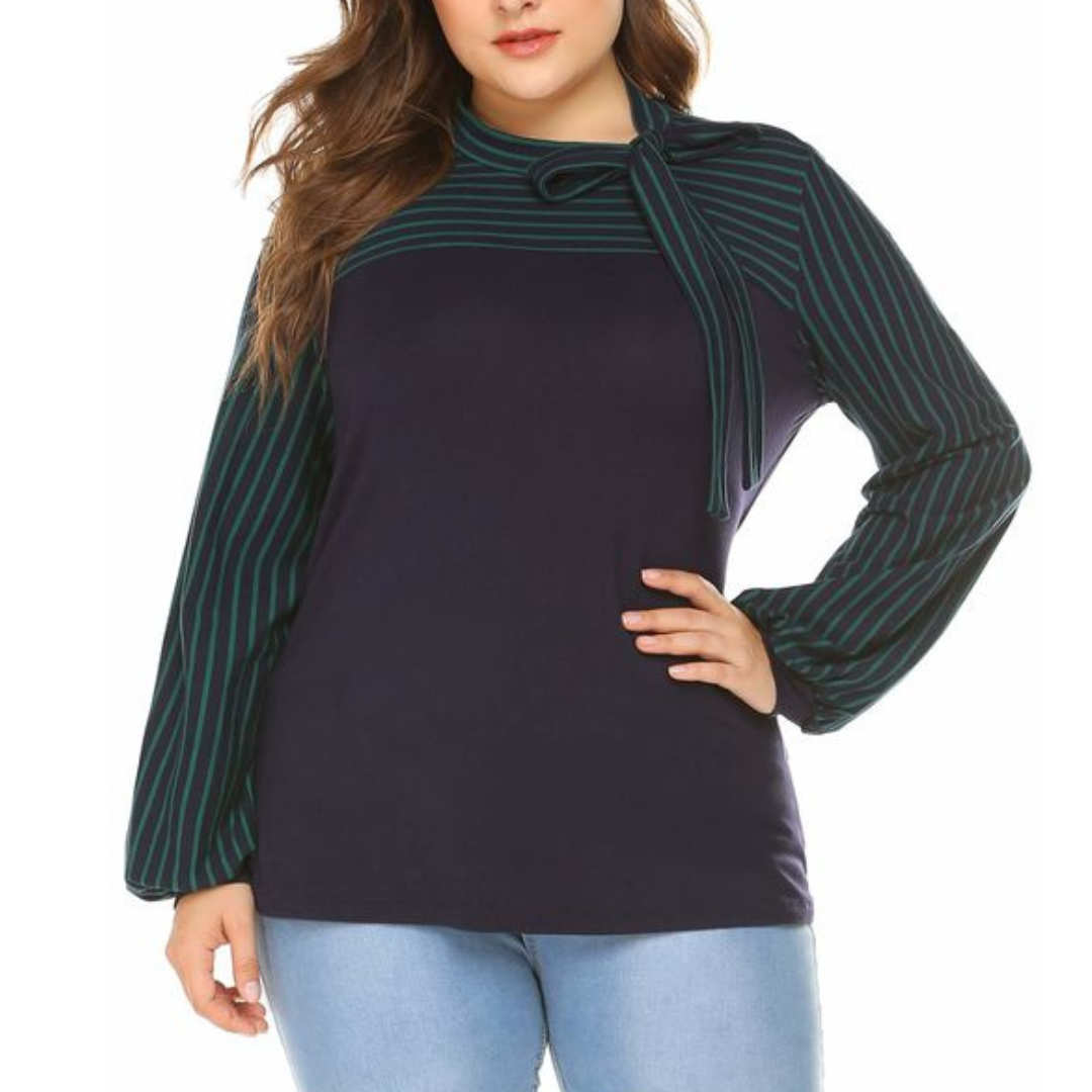Tie Knot Flounce Sleeve Curve Top XD21