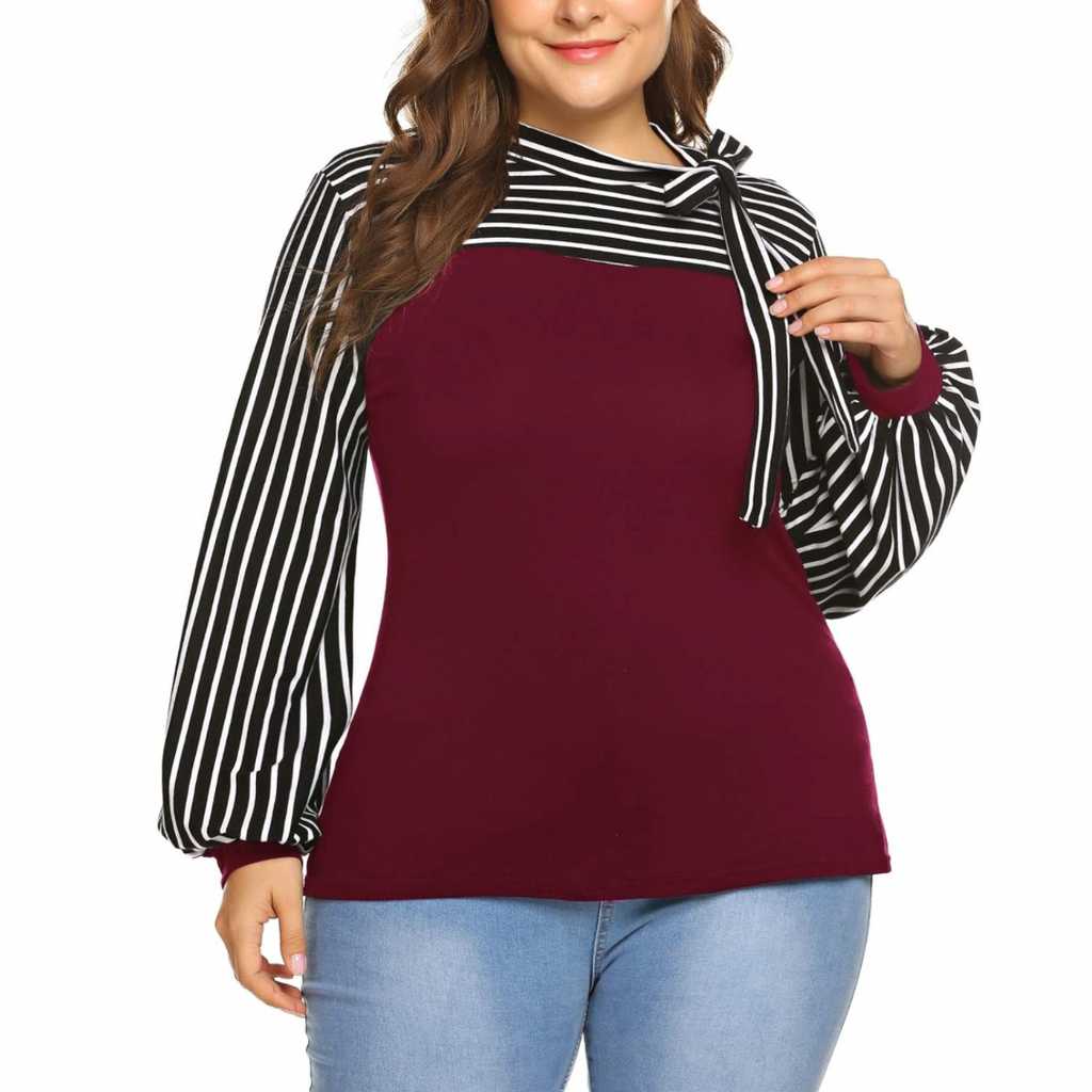 Tie Knot Flounce Sleeve Curve Top XD21