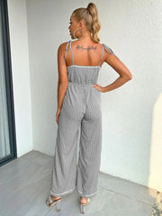 Tie Shoulder All In One Jumpsuit Romper XD21