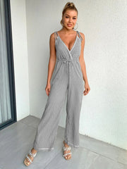 Tie Shoulder All In One Jumpsuit Romper XD21