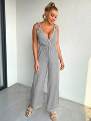 Tie Shoulder All In One Jumpsuit Romper XD21