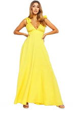 Tie Strap Deep V Neck Maxi Dress XD21