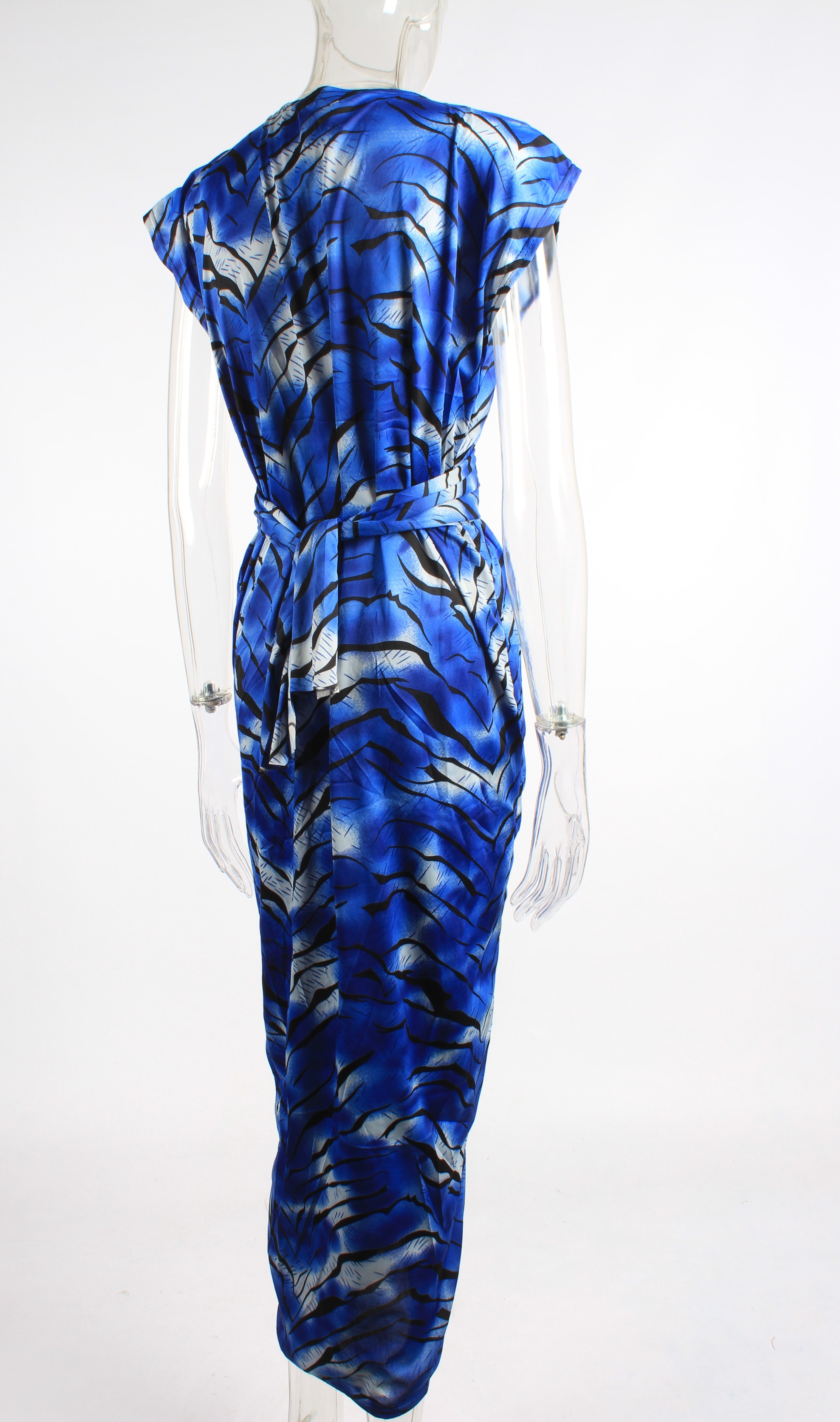 Tiger striped ruched dress XD21