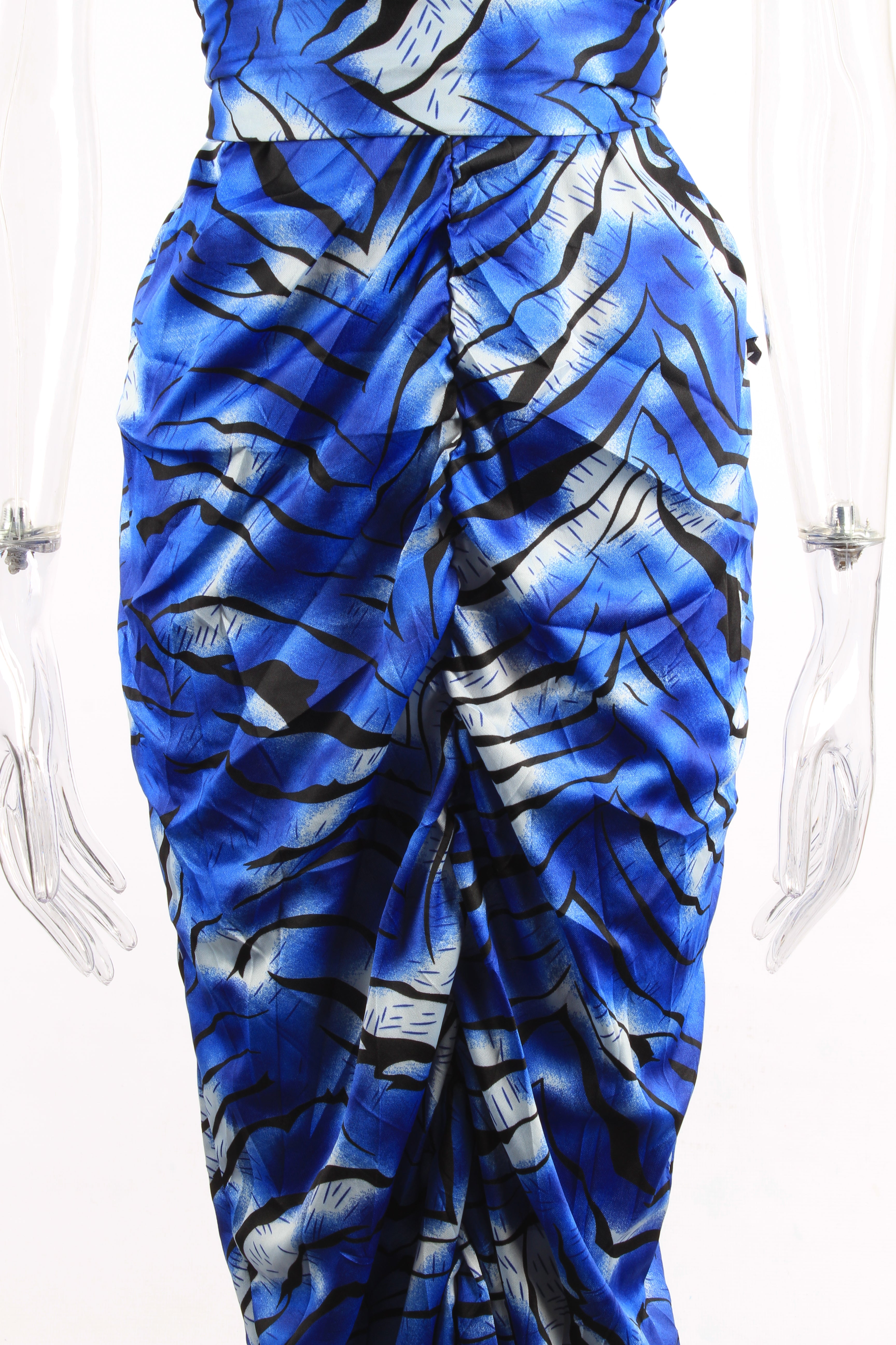 Tiger striped ruched dress XD21