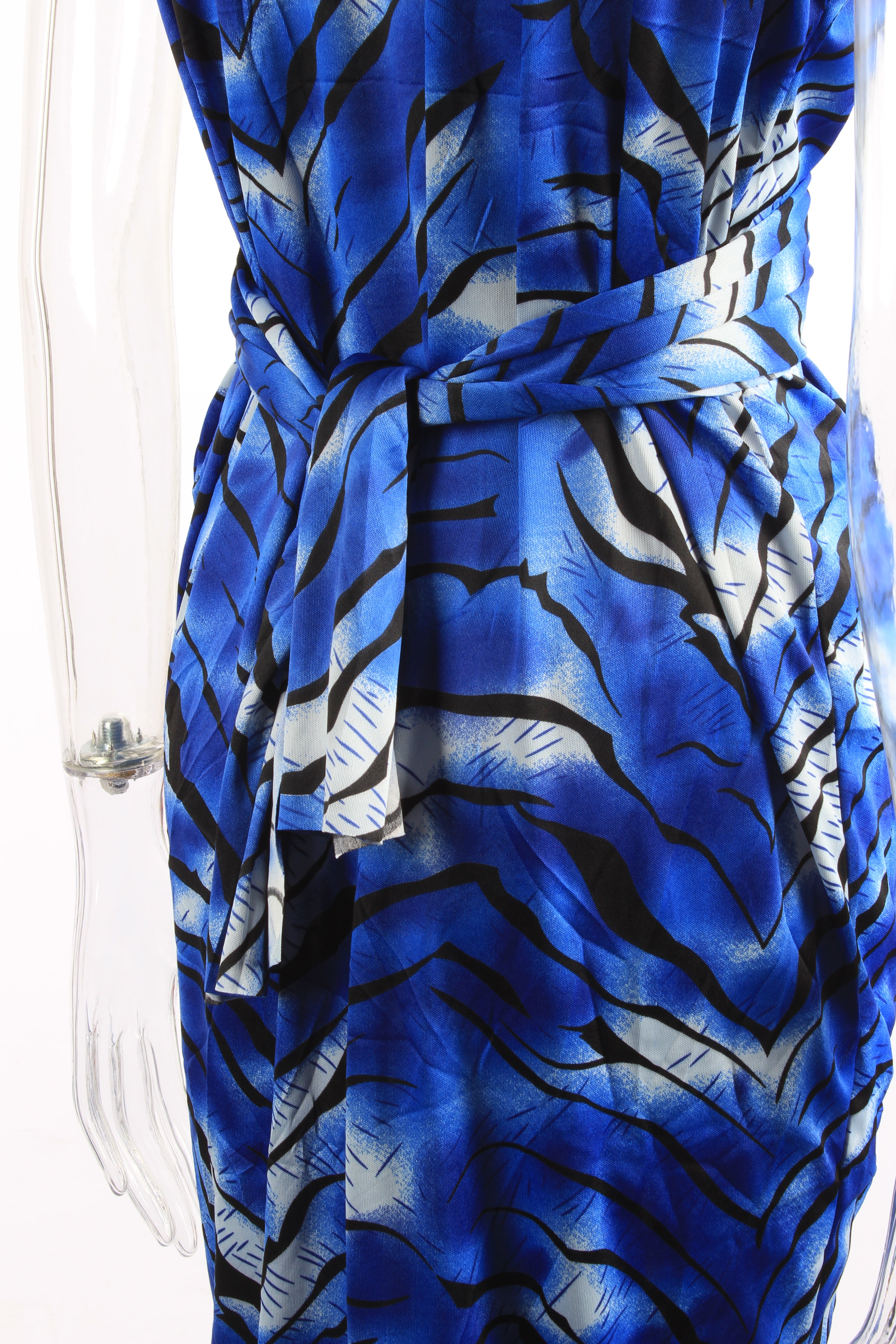 Tiger striped ruched dress XD21