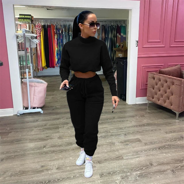 Crop top tracksuit sales