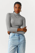 Turtleneck Ribbed Knit Sweater Pullover Jersey XD21