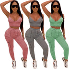Two Piece Fitness Gym Outfit Set - XD21