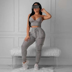 Two Piece Fitness Gym Outfit Set - XD21