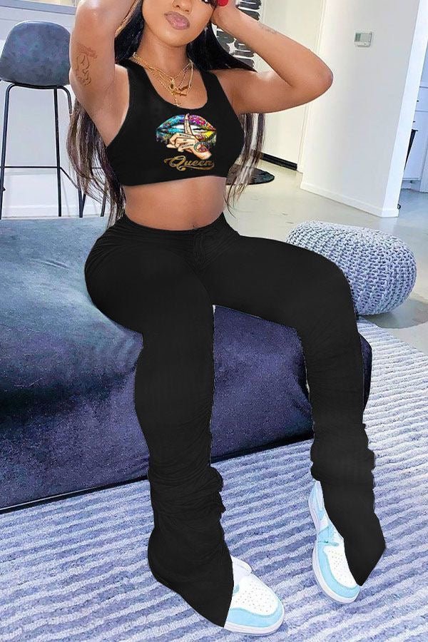 Two Piece Graphic Tracksuit Set XD21