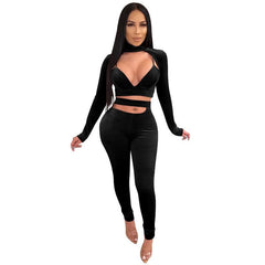 Two Piece Pants Long Sleeve Women Set Tracksuit XD21