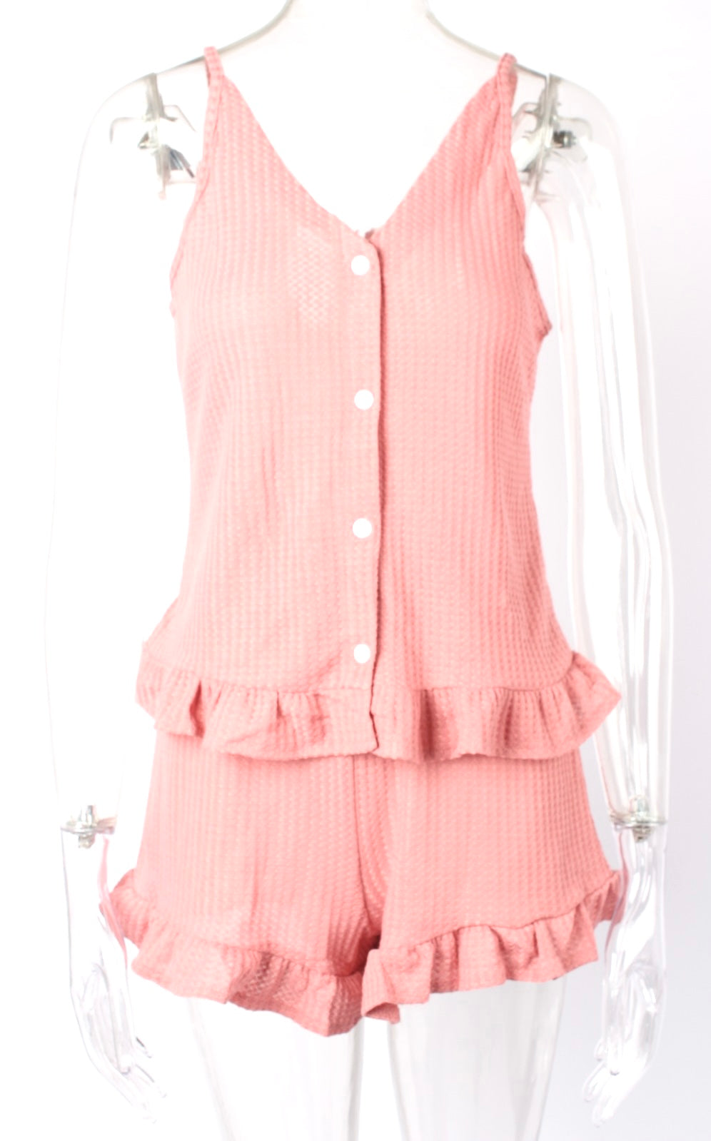 Two Piece Shorts Frill Sleepwear Set XD21