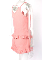Two Piece Shorts Frill Sleepwear Set XD21