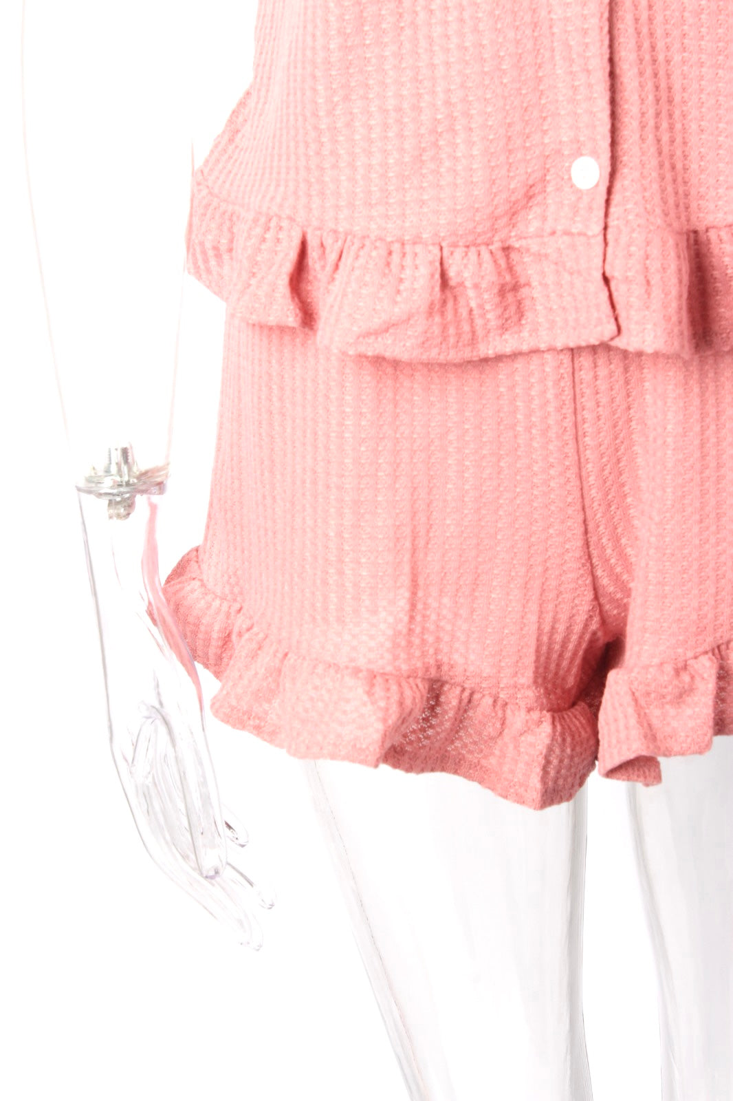 Two Piece Shorts Frill Sleepwear Set XD21