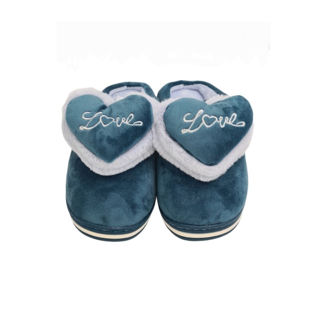 Comfy Winter Slippers with Heart Detail