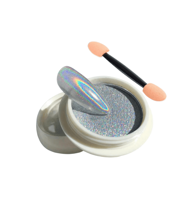 Holographic Rainbow Lazer Nail Glitter Powder - Perfect for Nail Art Designs