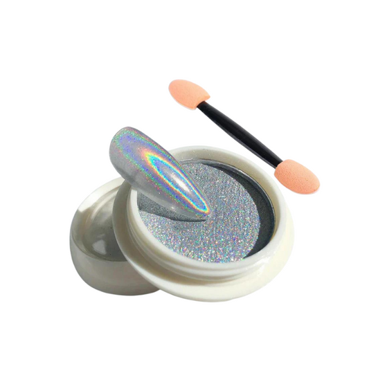 Holographic Rainbow Lazer Nail Glitter Powder - Perfect for Nail Art Designs
