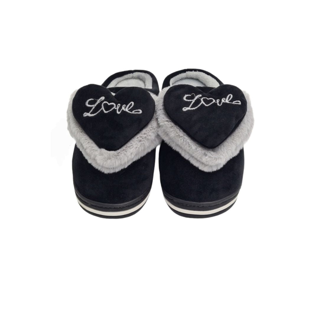 Comfy Winter Slippers with Heart Detail