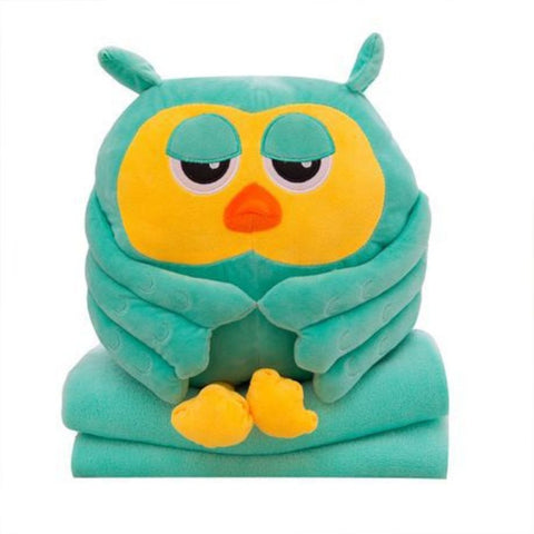 Sleepy Owl Plush Toy with Blanket
