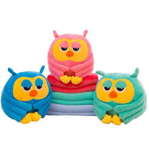 Sleepy Owl Plush Toy with Blanket