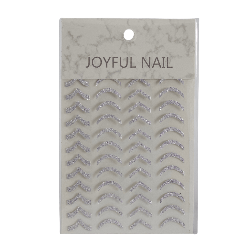 Glitter Silver Multicolour Nail Art Stickers – Sparkling, Easy-to-Apply