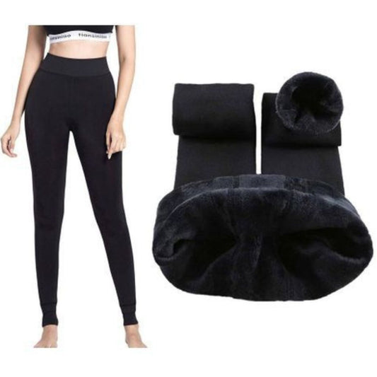 Black High-Waisted Thermal Leggings