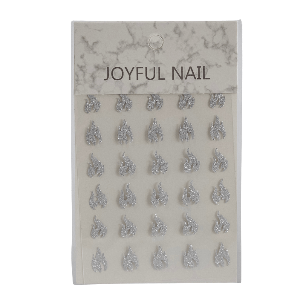 Glitter Silver Multicolour Nail Art Stickers – Sparkling, Easy-to-Apply