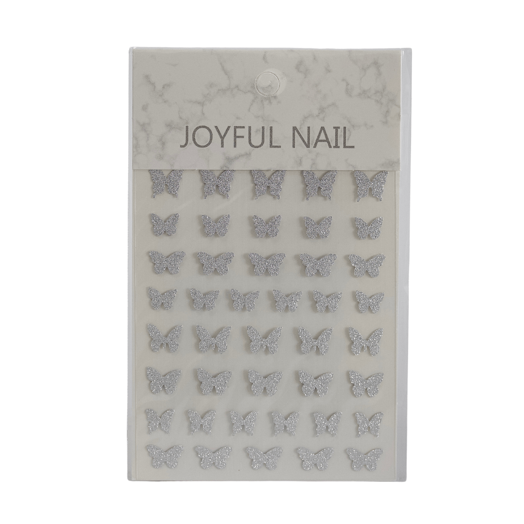 Glitter Silver Multicolour Nail Art Stickers – Sparkling, Easy-to-Apply