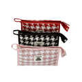Stylish Houndstooth Pattern Vanity Bag for Everyday Use