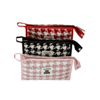 Stylish Houndstooth Pattern Vanity Bag for Everyday Use