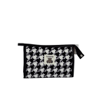 Stylish Houndstooth Pattern Vanity Bag for Everyday Use