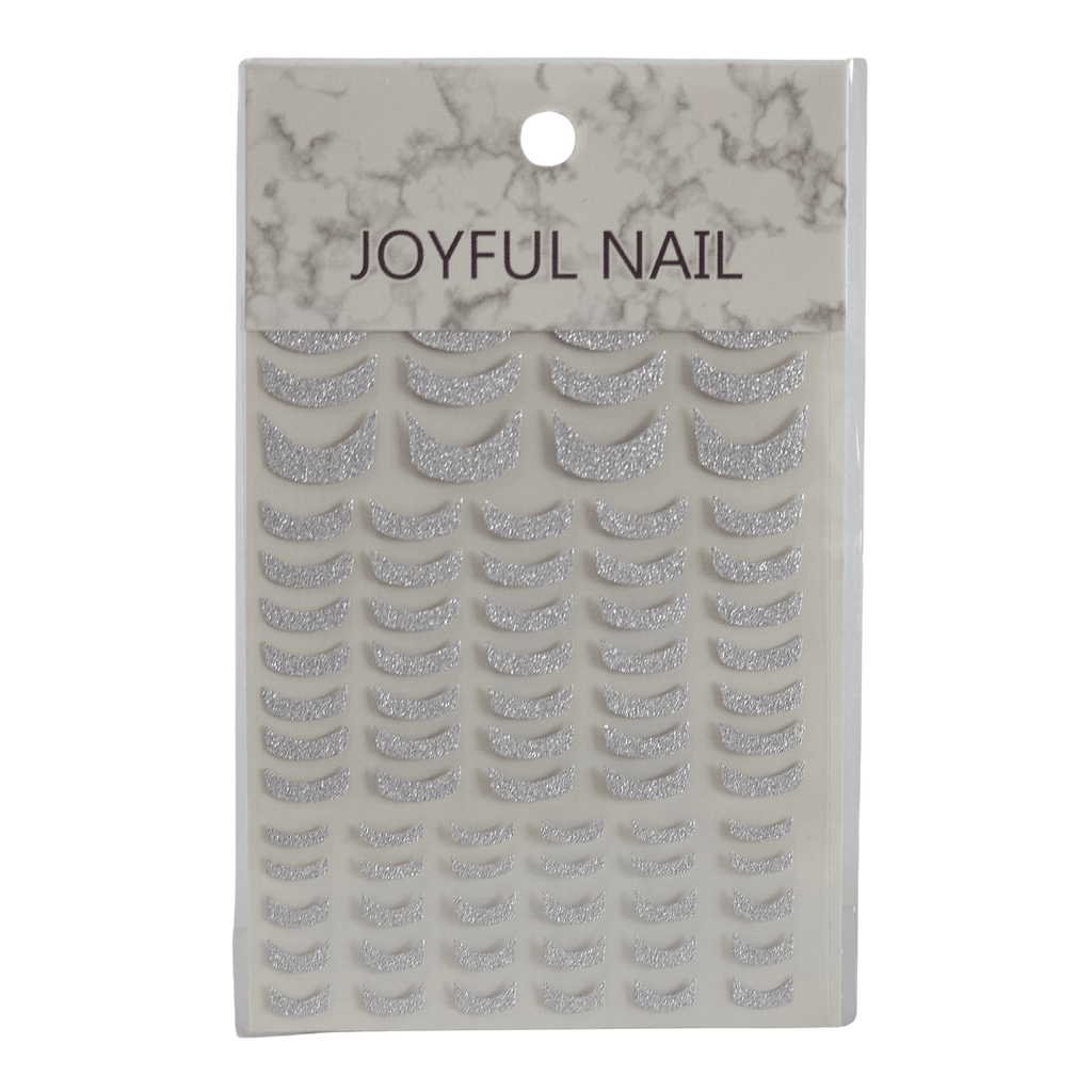Glitter Silver Multicolour Nail Art Stickers – Sparkling, Easy-to-Apply