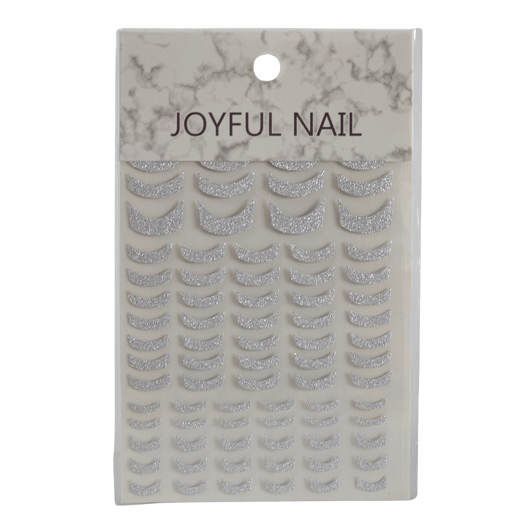 Glitter Silver Multicolour Nail Art Stickers – Sparkling, Easy-to-Apply