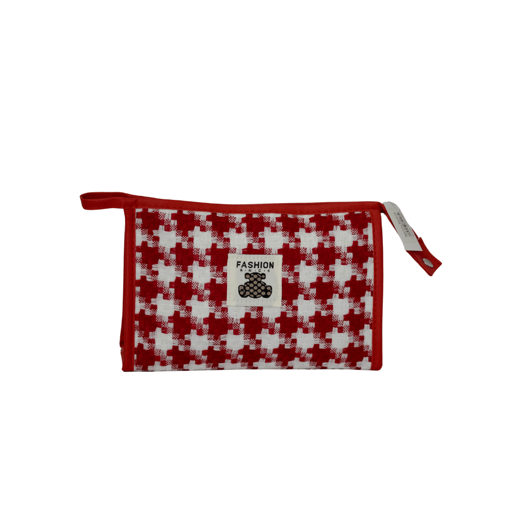 Stylish Houndstooth Pattern Vanity Bag for Everyday Use