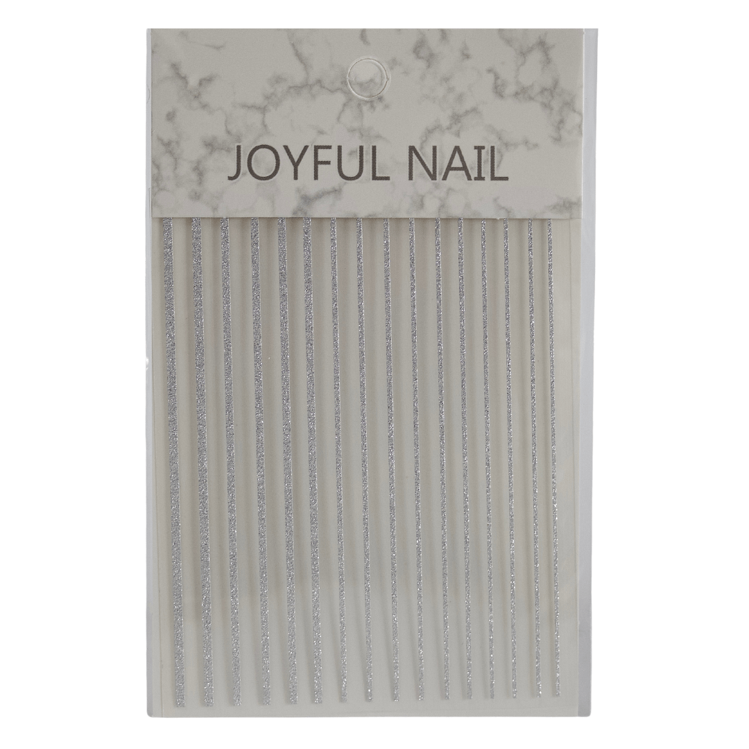 Glitter Silver Multicolour Nail Art Stickers – Sparkling, Easy-to-Apply