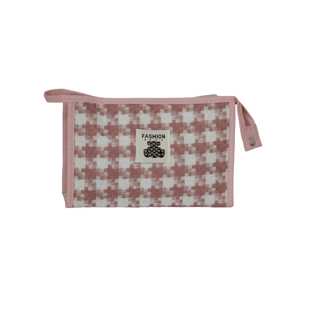 Stylish Houndstooth Pattern Vanity Bag for Everyday Use