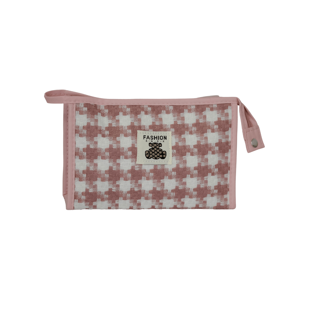 Stylish Houndstooth Pattern Vanity Bag for Everyday Use