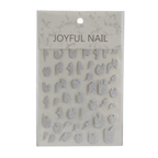 Glitter Silver Multicolour Nail Art Stickers – Sparkling, Easy-to-Apply