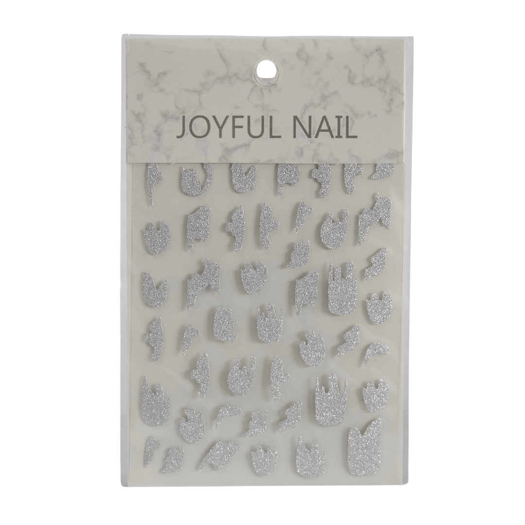 Glitter Silver Multicolour Nail Art Stickers – Sparkling, Easy-to-Apply