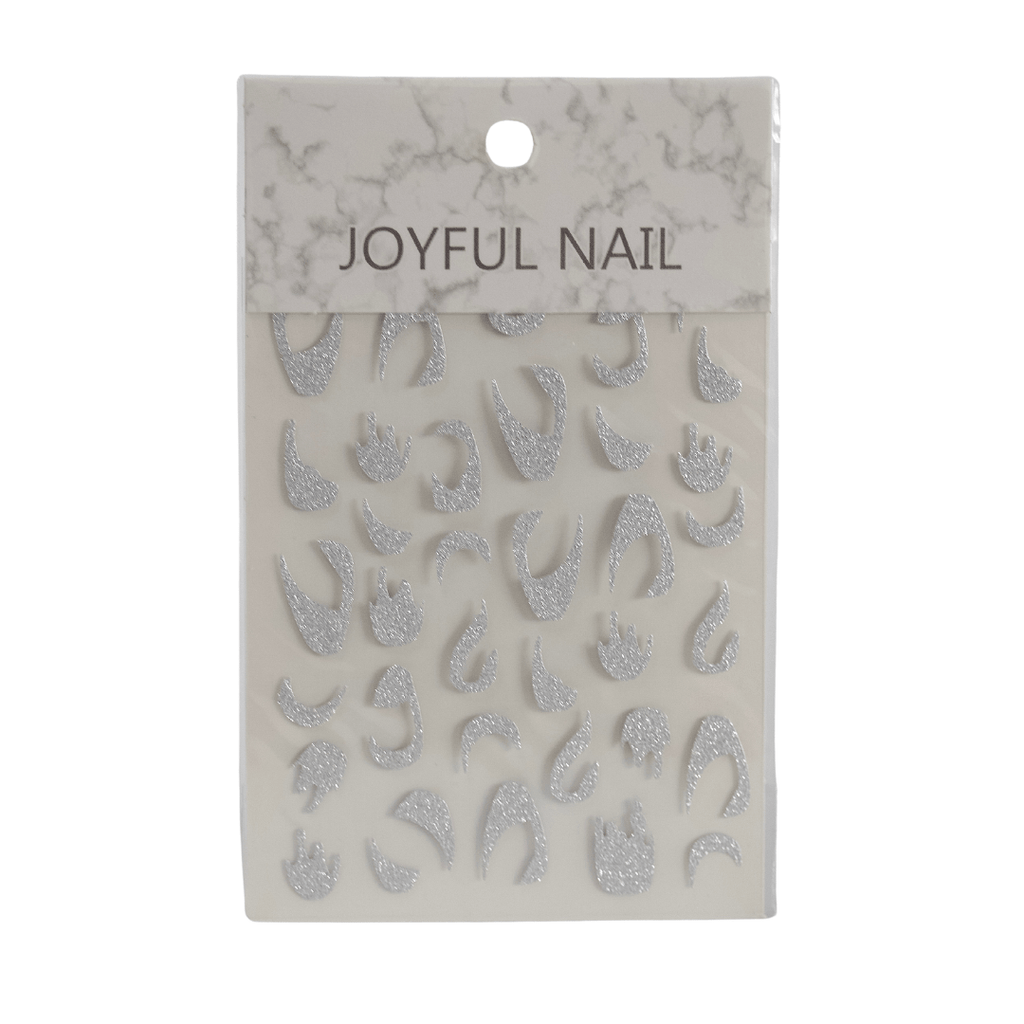 Glitter Silver Multicolour Nail Art Stickers – Sparkling, Easy-to-Apply