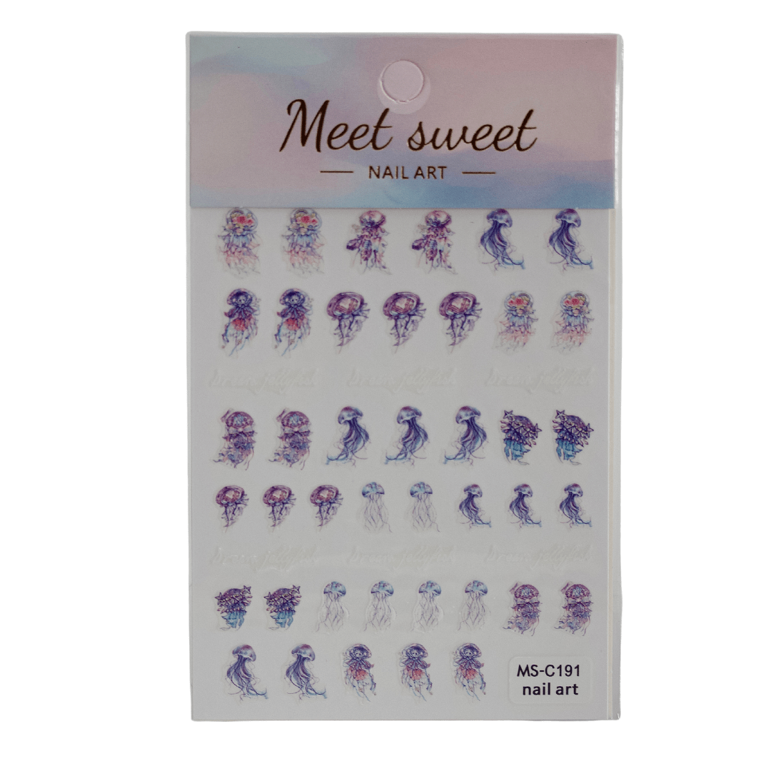 Self-Adhesive Ocean-Themed Nail Art Stickers – Stunning, Easy-to-Apply Sea Designs