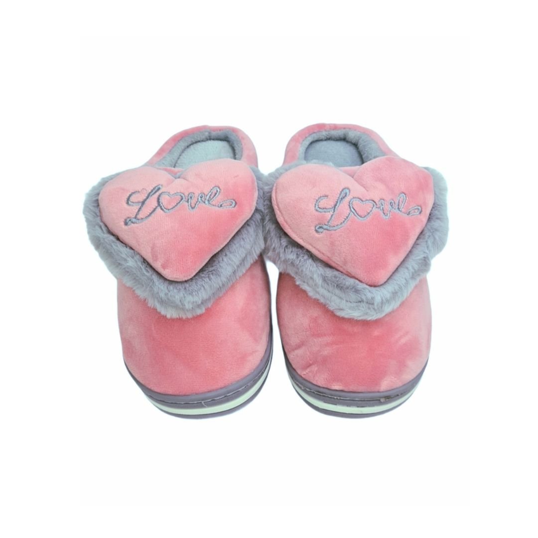 Comfy Winter Slippers with Heart Detail