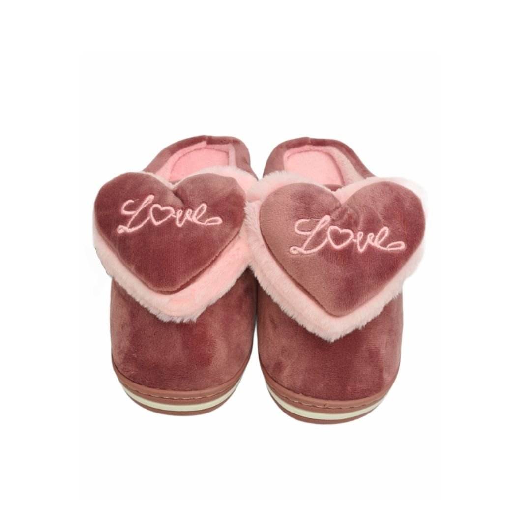 Comfy Winter Slippers with Heart Detail