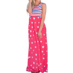 Stars and Stripes Sleeveless Maxi Dress