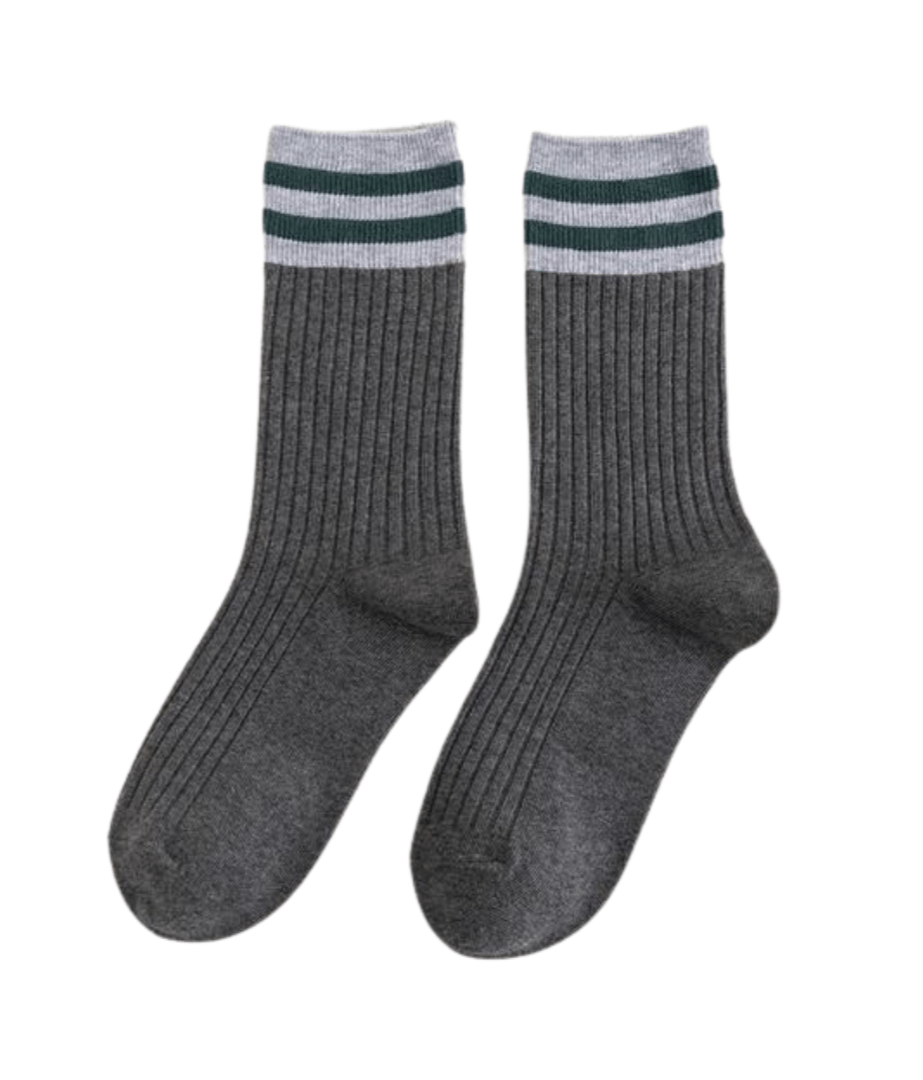 Top Striped Quarter Socks 3 Pairs Set