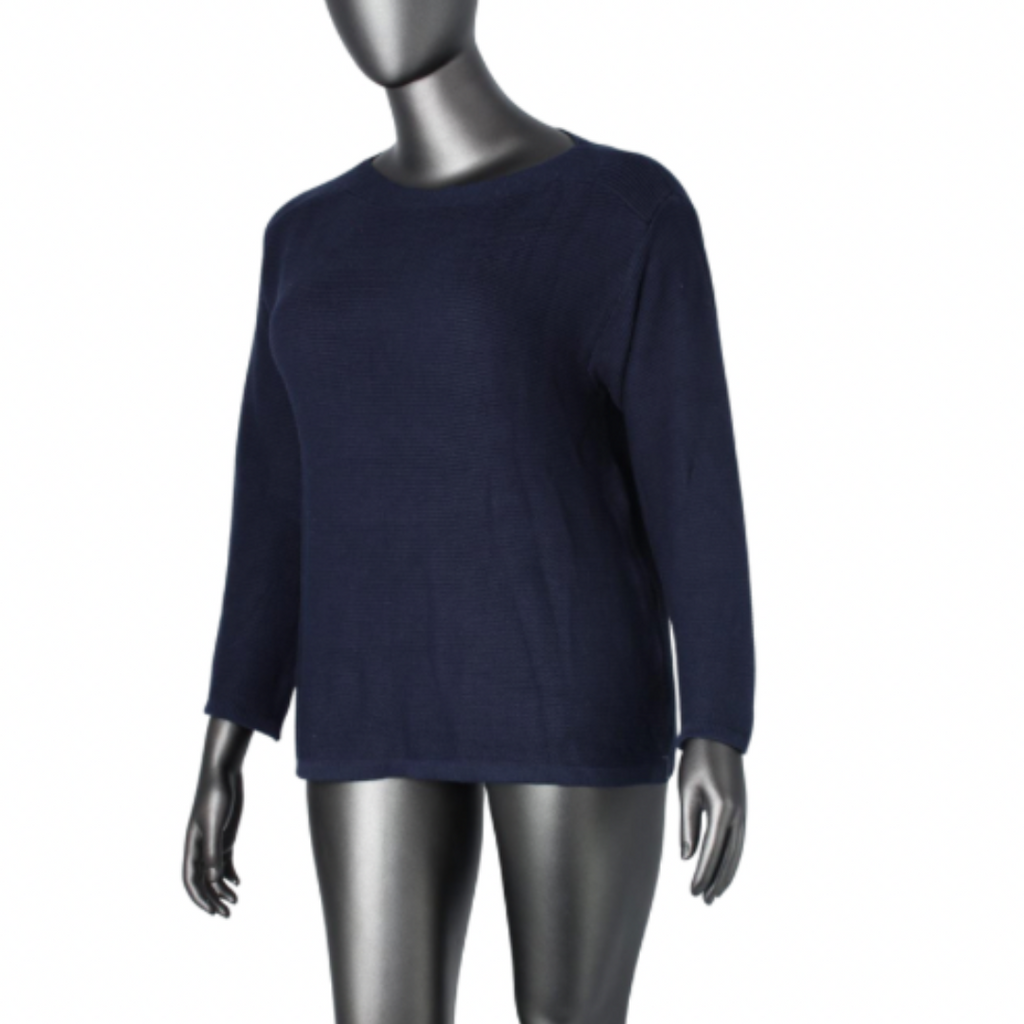 Boatneck Long Sleeve Jersey Sweater