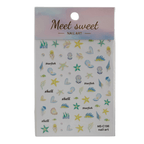 Self-Adhesive Ocean-Themed Nail Art Stickers – Stunning, Easy-to-Apply Sea Designs
