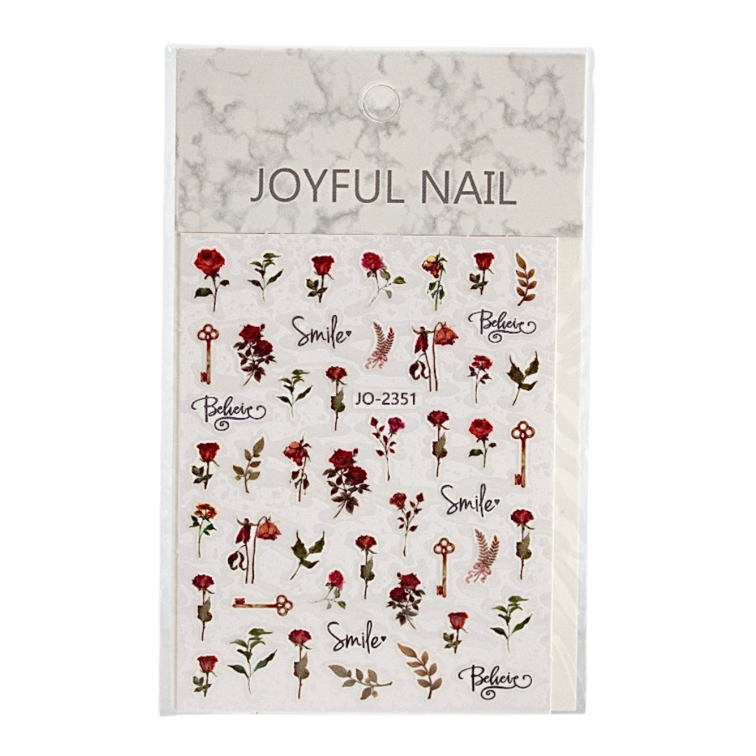 Flower & Plant Nail Art Stickers – Beautiful, Easy-to-Apply Stickers for Stunning Nail