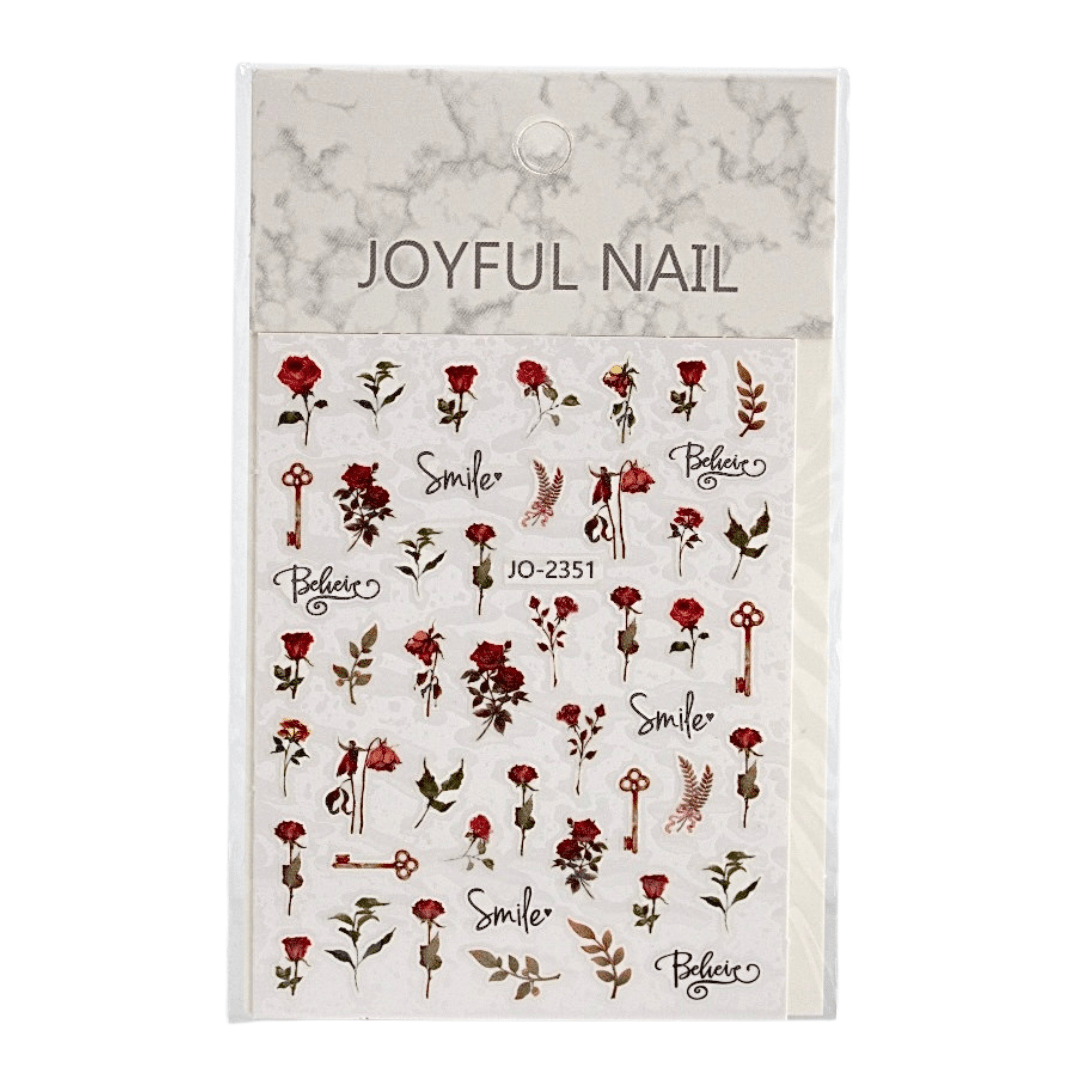 Flower & Plant Nail Art Stickers – Beautiful, Easy-to-Apply Stickers for Stunning Nail